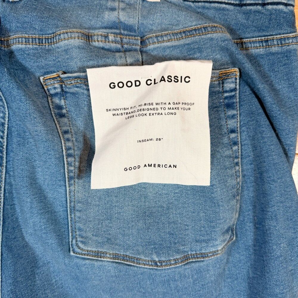 NWT Good American “Good Classic” Women’s Jeans Size 24 Indigo Blue MSRP $149 - Picture 7 of 10